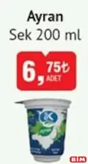 SEK AYRAN 200 ML indirimli fiyat SEK AYRAN 200 ML fiyat ve kampanya bilgisi